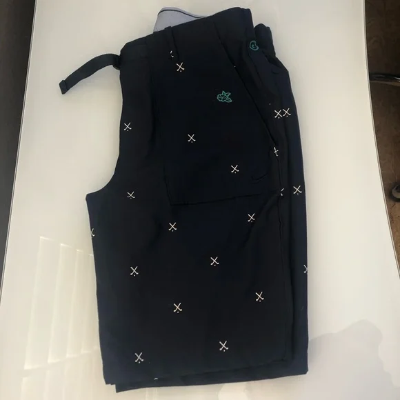 HP✨ NWOT Nike Flex Golf Shorts Navy Blue Charms Belted - Picture 10 of 13